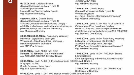 Kalendarz imprez – czerwiec 2026
