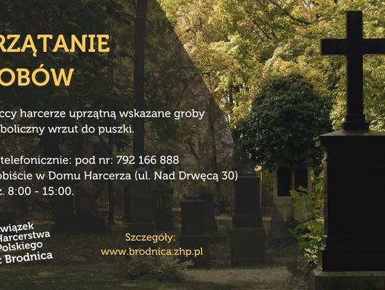 Akcja brodnickich harcerzy. Sprzątanie grobów