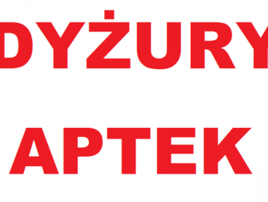 Dyżury aptek luty - marzec 2023