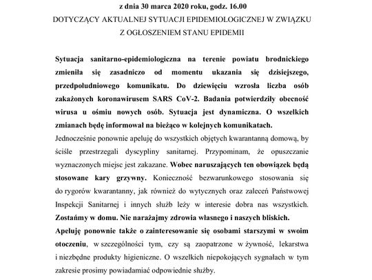 Mamy osiem nowych przypadków zakażenia wirusem w powiecie!