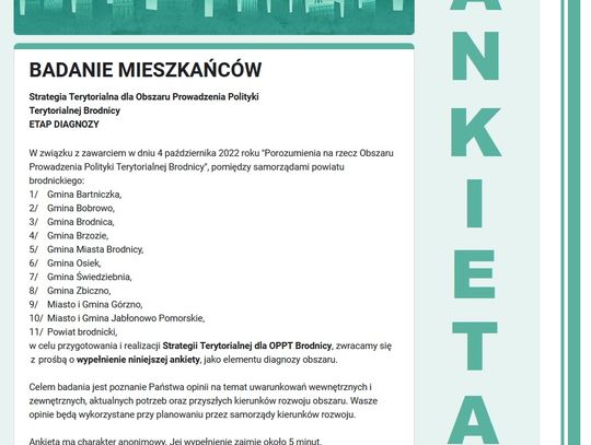 Polityka terytorialna - ankieta dla mieszkańców