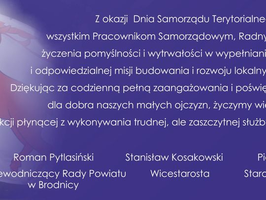 Samorząd  - synonim sukcesu 