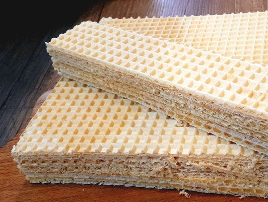 Wafle z maślankową masą