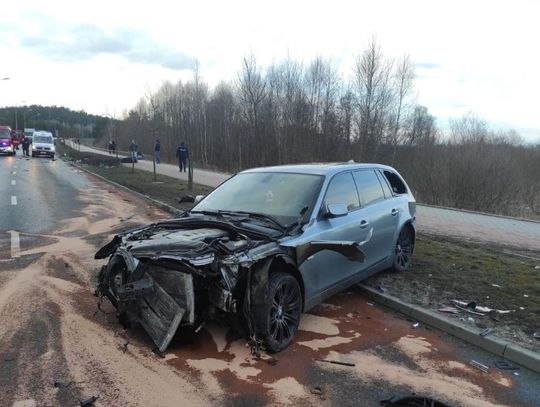 Wypadek na obwodnicy Brodnicy. Motocyklista w szpitalu