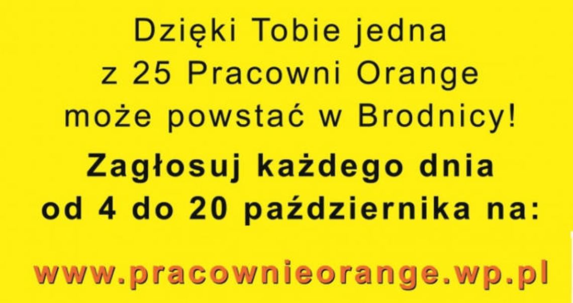 Głosuj na Pracownię Orange w Brodnicy