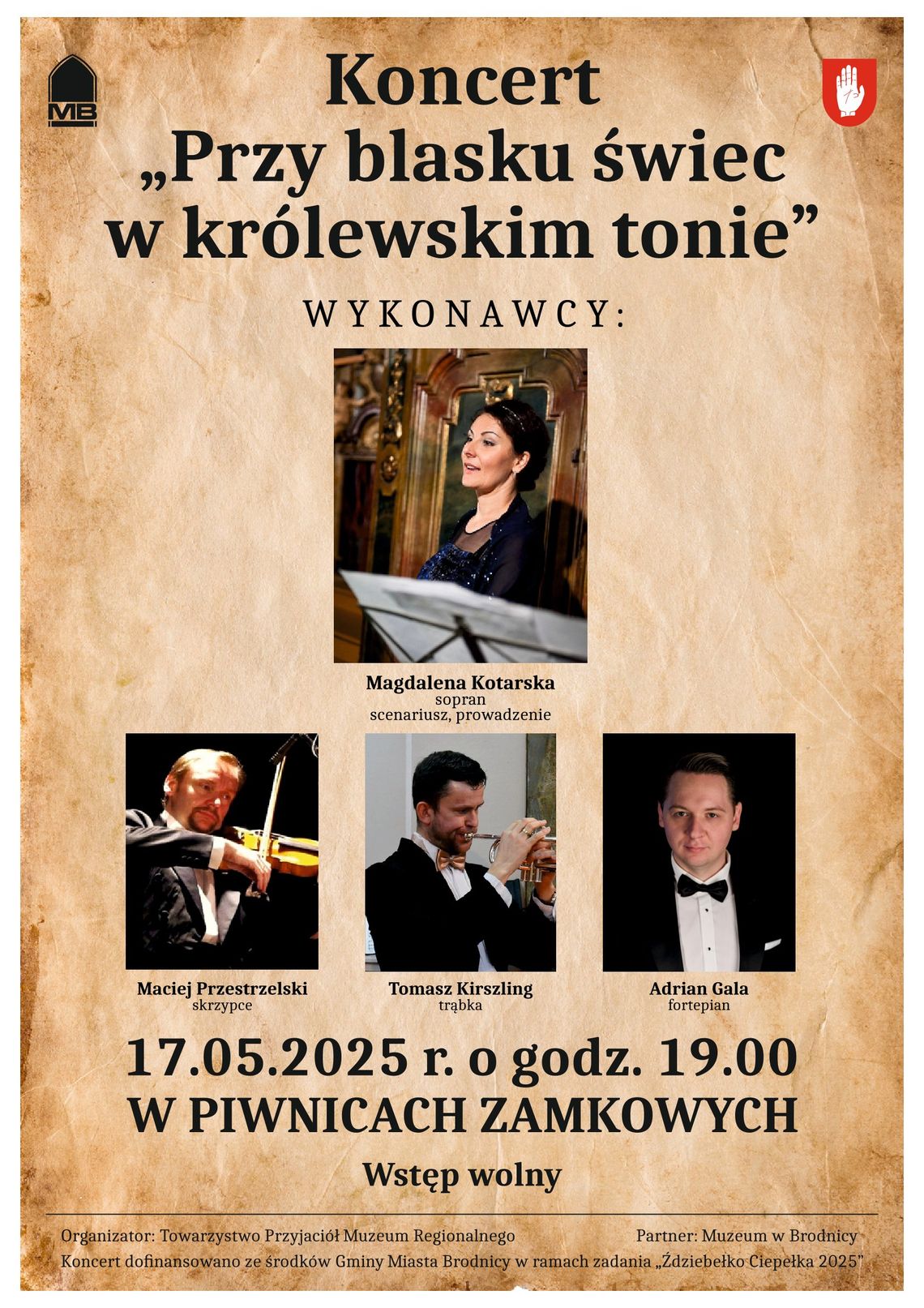 Koncert w piwnicach zamkowych. Przy blasku świec