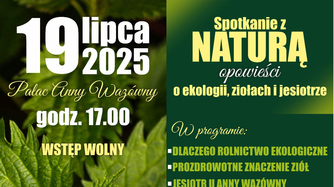 Spotkanie z naturą – opowieści o ekologii, ziołach i jesiotrze