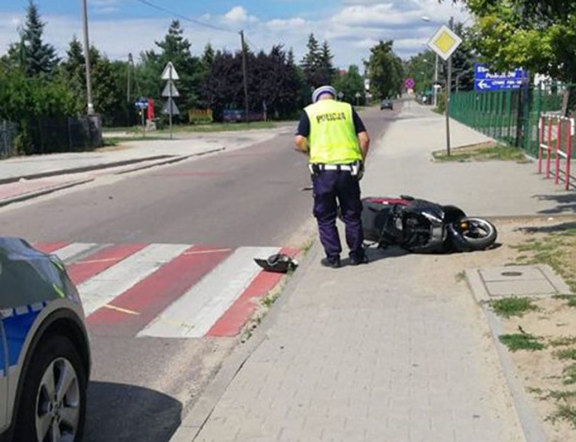 Wypadek motocyklisty