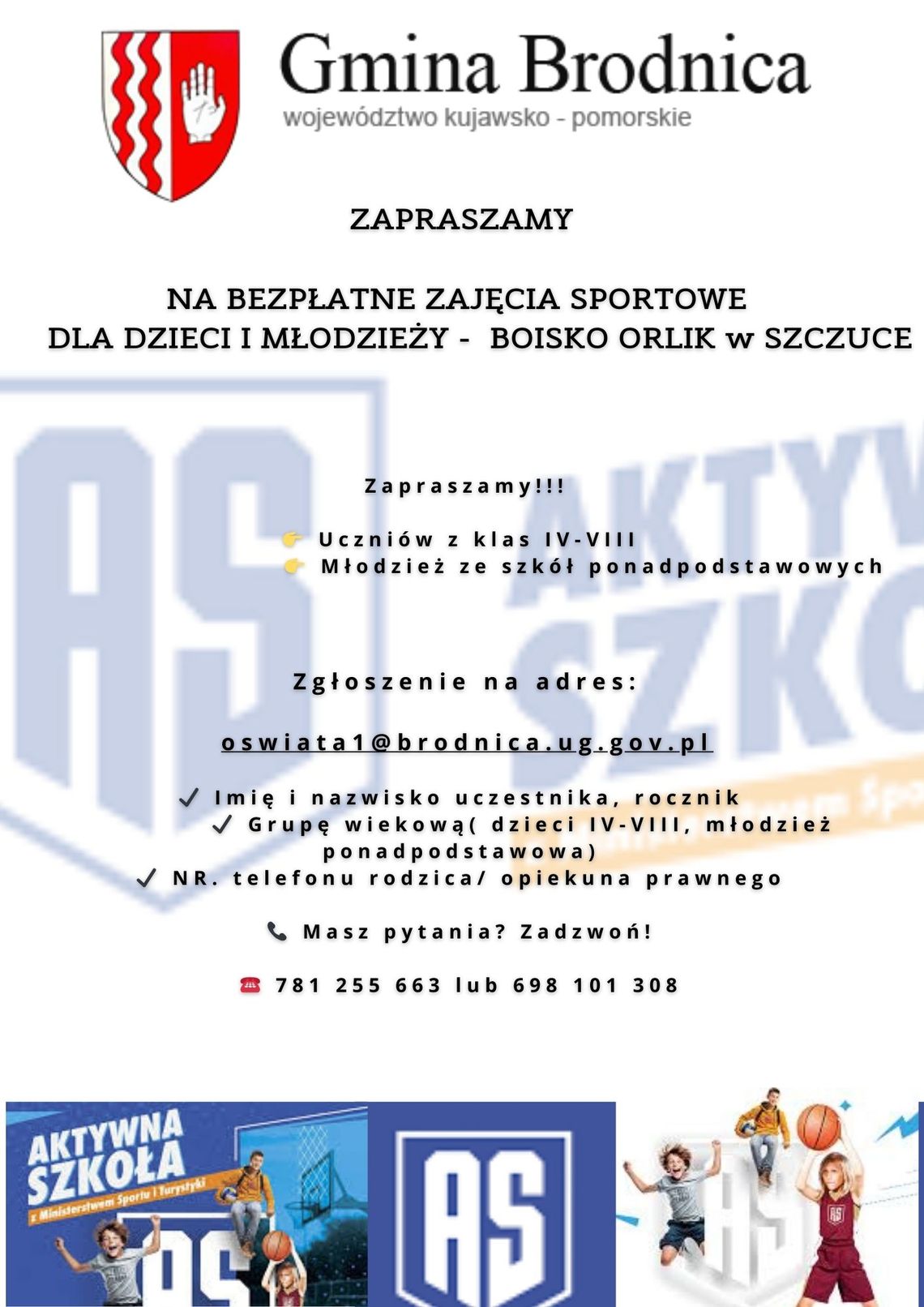 Zajęcia sportowe dla dzieci i młodzieży