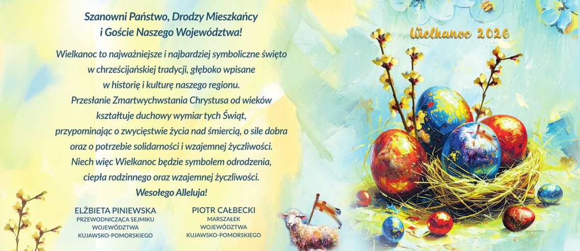 Życzenia od Marszałka Województwa Kujawsko-Pomorskiego